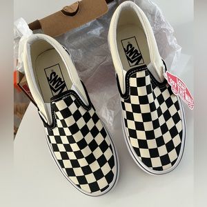 Vans Black Checkered Slip On